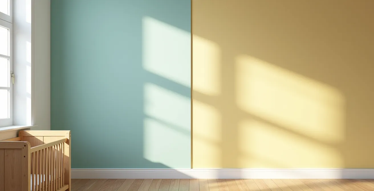 Comparaison côte à côte de deux textures murales différentes avec éclairage naturel