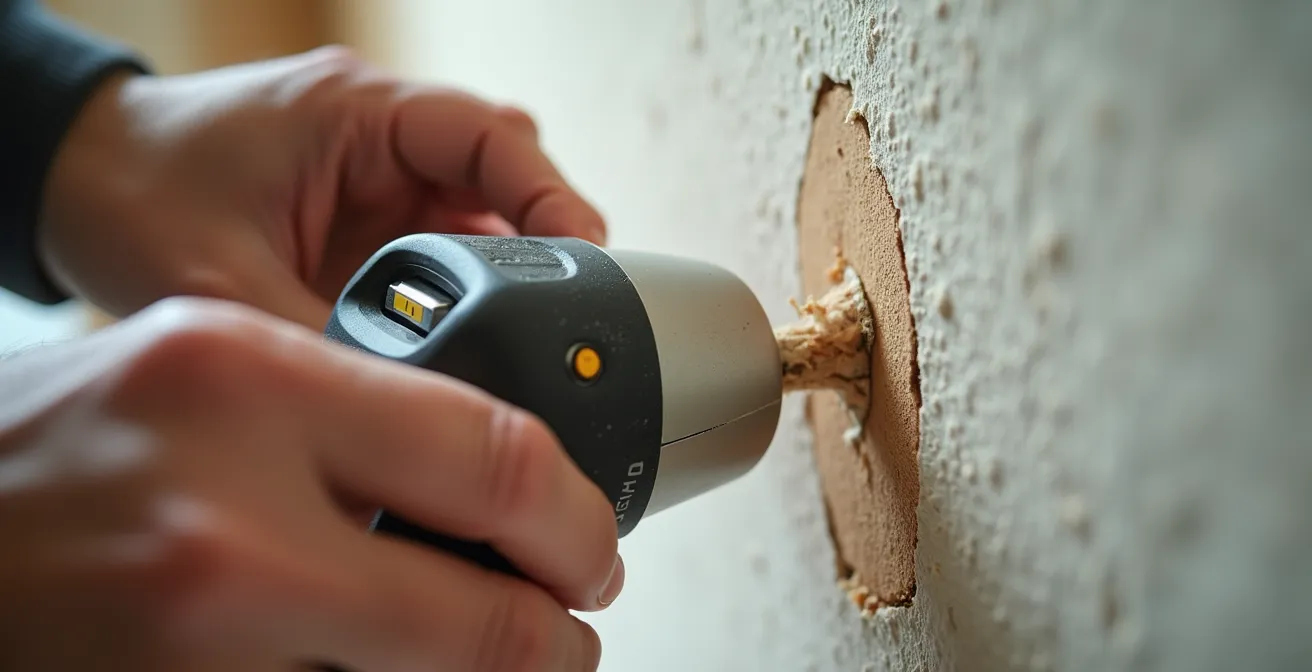 Méthode de triple vérification pour localiser un montant dans un mur