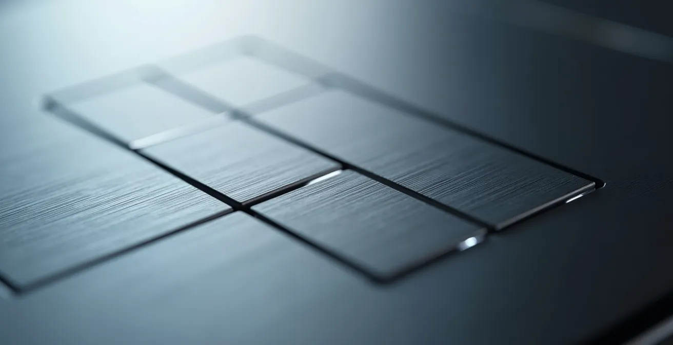 Détail macro d'un interrupteur intelligent montrant les réglages de température de couleur