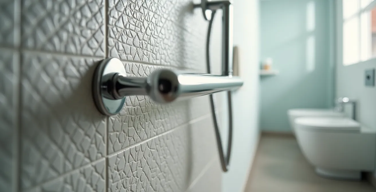 Salle de bain moderne avec éléments de design universel subtilement intégrés