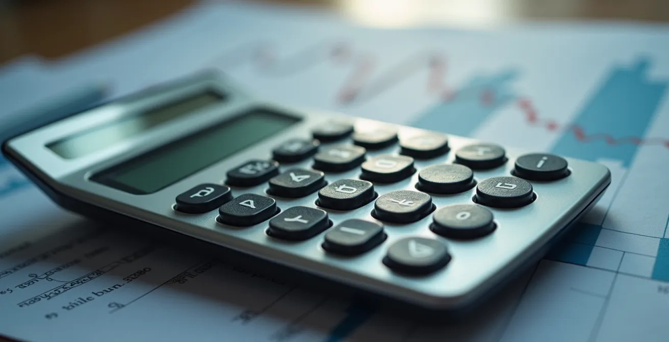 Gros plan sur calculatrice et documents financiers comparant options de financement
